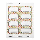 Sweet stripes snoep buffetreis etiket (Full Sheet)