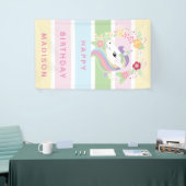 Sweet Stripes Unicorn Floral Birthday Spandoek (Beurs)