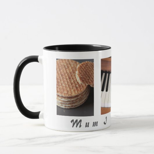 Sweet Stroopwafel Piano Mok - cadeau voor mama (Links)