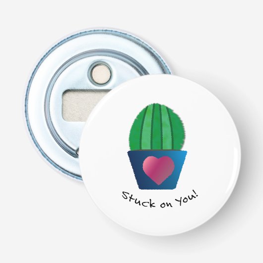Sweet Stuck op je Cactus Button Flesopener (Voorkant)