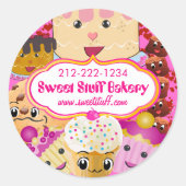 Sweet Stuff Snoep Cookies en Cupcake Sticker (Voorkant)