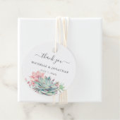 Sweet Succulent Weddenschap Dank je wel voor Stick Bedankjes Labels (In situ)