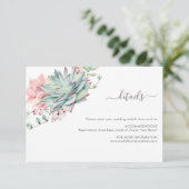 Sweet succulent Wedding Enclosure Kaart (Staand voorkant)