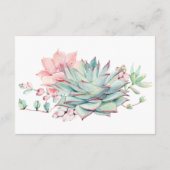 Sweet succulent Wedding Enclosure Kaart (Achterkant)