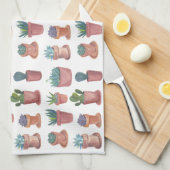 Sweet succulente keukenhanddoeken voor waterverf (Quarter Fold)