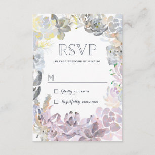 Sweet Succulents Wedding RSVP