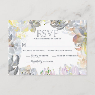 Sweet Succulents Wedding RSVP Kaartje