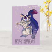Sweet Sugar Glider Baby Zestiende B-dag Kaart (Gele Bloem)