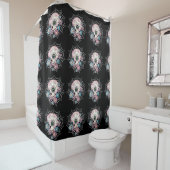 Sweet Sugar Skull Douchegordijn (In situ)