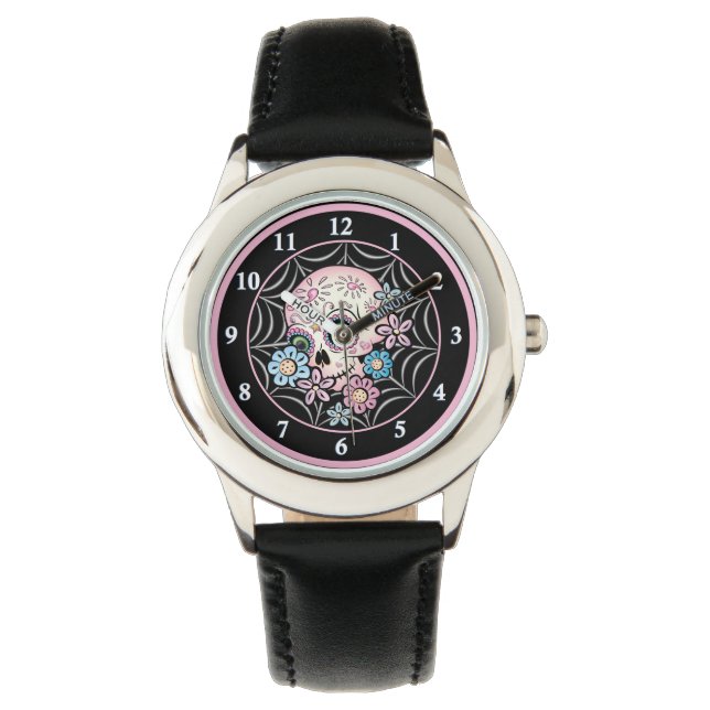Sweet Sugar Skull Horloge (Voorkant)