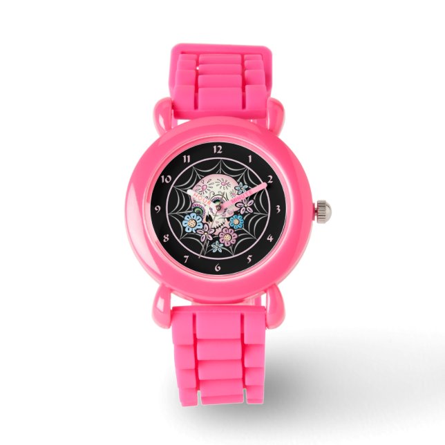 Sweet Sugar Skull Horloge (Voorkant)