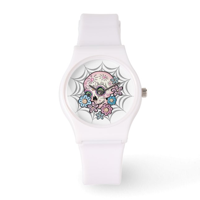 Sweet Sugar Skull Horloge (Voorkant)