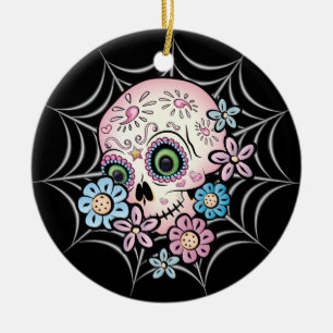 Sweet Sugar Skull Keramisch Ornament