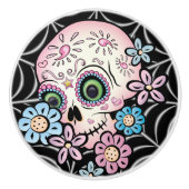 Sweet Sugar Skull Keramische Knop (Voorkant)