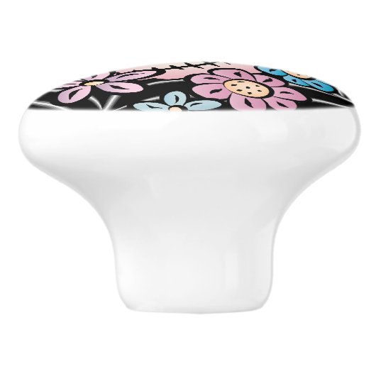 Sweet Sugar Skull Keramische Knop (Zijkant)