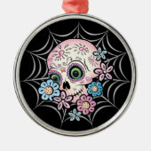 Sweet Sugar Skull Metalen Ornament (Voorkant)