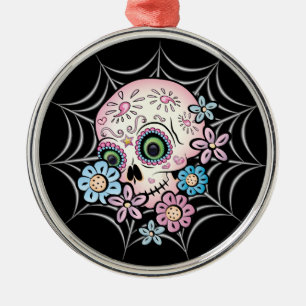 Sweet Sugar Skull Metalen Ornament