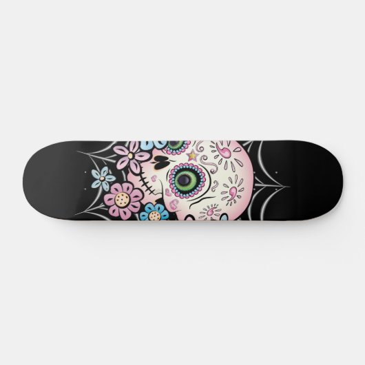 Sweet Sugar Skull Persoonlijk Skateboard (Horizontaal)