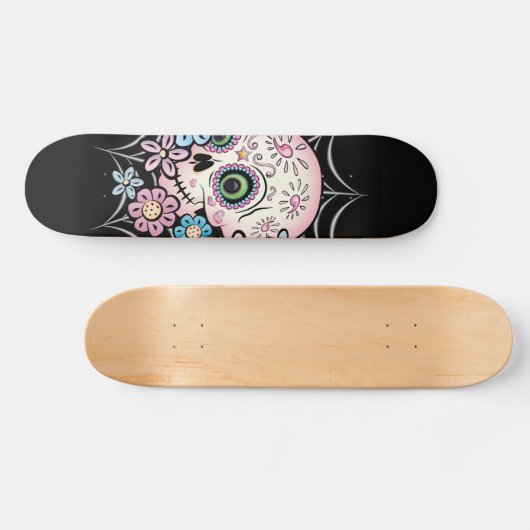 Sweet Sugar Skull Persoonlijk Skateboard (Horizontaal)