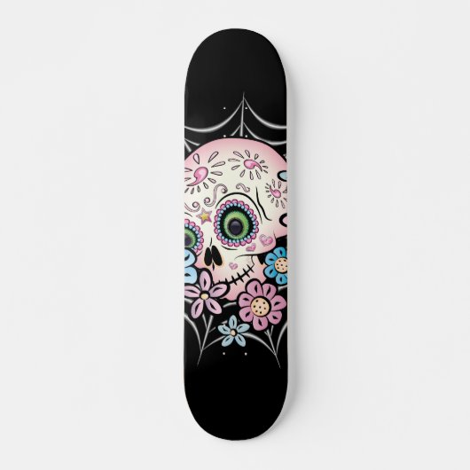 Sweet Sugar Skull Persoonlijk Skateboard (Voorkant)