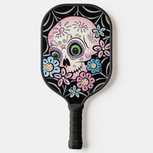 Sweet Sugar Skull Pickleball Paddle (Achterkant)