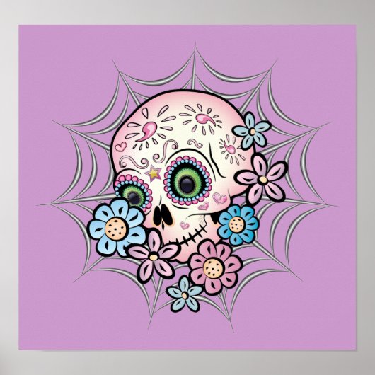 Sweet Sugar Skull Poster (Voorkant)