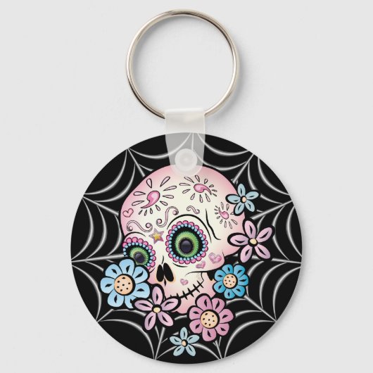 Sweet Sugar Skull Sleutelhanger (Voorkant)