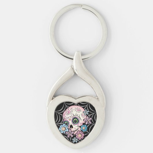 Sweet Sugar Skull Sleutelhanger (Voorkant)