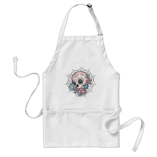Sweet Sugar Skull Standaard Schort (Voorkant)