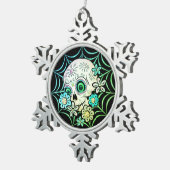 Sweet Sugar Skull Tin Sneeuwvlok Ornament (Rechts)