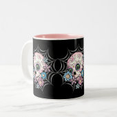 Sweet Sugar Skull Tweekleurige Koffiemok (Voorkant links)