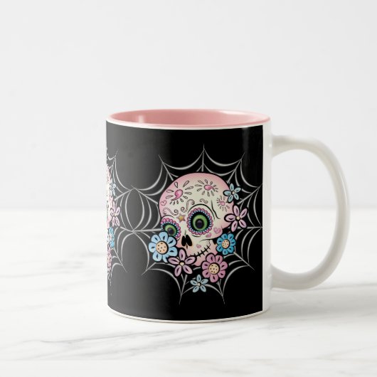 Sweet Sugar Skull Tweekleurige Koffiemok (Rechts)