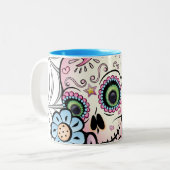 Sweet Sugar Skull Tweekleurige Koffiemok (Voorkant links)