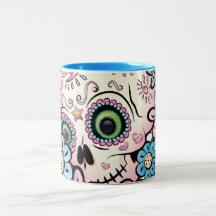 Sweet Sugar Skull Tweekleurige Koffiemok