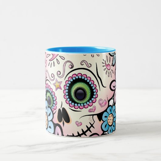 Sweet Sugar Skull Tweekleurige Koffiemok (Center)