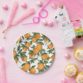 Sweet Summer Citrus Botanical Sinaasappels Greener Papieren Bordje (Feest)