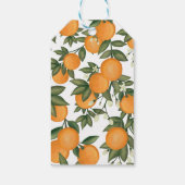 Sweet Summer Citrus Sinaasappels Groen Baby shower Cadeaulabel (Achterkant)