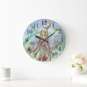 Sweet Summer Flower Fairy Wall Clock Grote Klok (Huis)