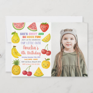 Sweet Summer Fruit Verjaardag Uitnodiging