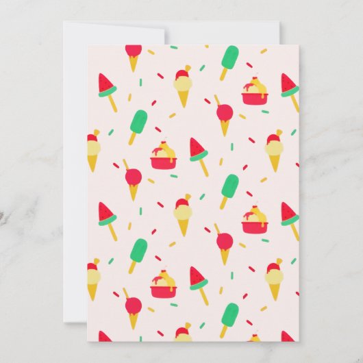 Sweet Summer Fun Rainbow Ice Cream Sprinkles Aankondiging (Voorkant)