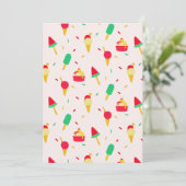 Sweet Summer Fun Rainbow Ice Cream Sprinkles Aankondiging (Staand voorkant)