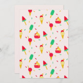Sweet Summer Fun Rainbow Ice Cream Sprinkles Aankondiging (Voorkant / Achterkant)