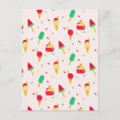 Sweet Summer Fun Rainbow Ice Cream Sprinkles Feestdagenkaart (Voorkant)