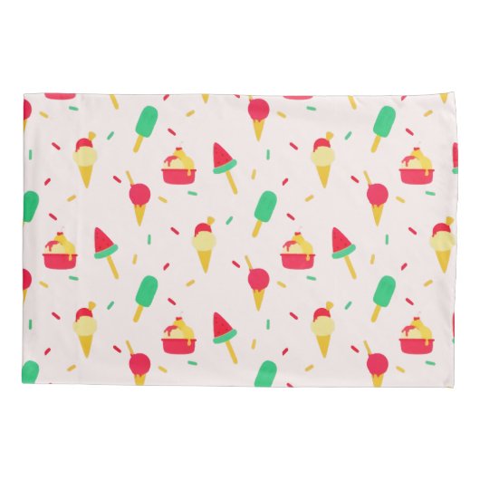 Sweet Summer Fun Rainbow Ice Cream Sprinkles Kussensloop (Achterkant)