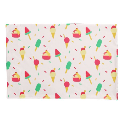 Sweet Summer Fun Rainbow Ice Cream Sprinkles Kussensloop (Voorkant)