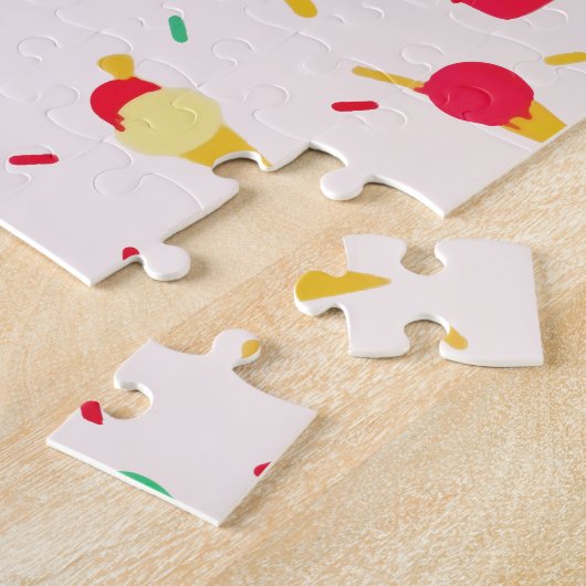 Sweet Summer Fun Rainbow Ice Cream Sprinkles Legpuzzel (Zijkant)