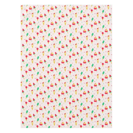 Sweet Summer Fun Rainbow Ice Cream Sprinkles Tafelkleed (Voorkant)