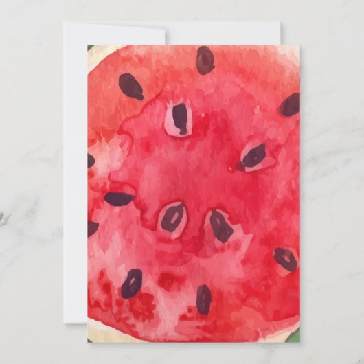 Sweet, Summer Fun, Watermelon Birthday Kaart (Achterkant)