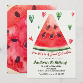 Sweet, Summer Fun, Watermelon Birthday Kaart