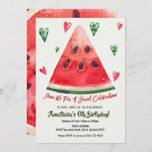 Sweet, Summer Fun, Watermelon Birthday Kaart